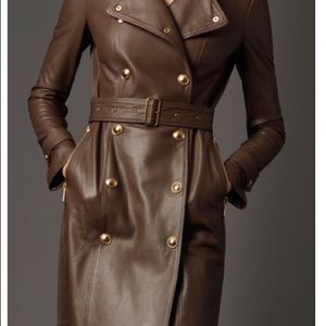 Burberry Leather Trench Coat